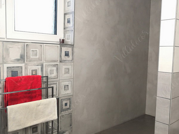 Realizace stěrky Topciment - kopelna a podlahy - Villidecor.cz
