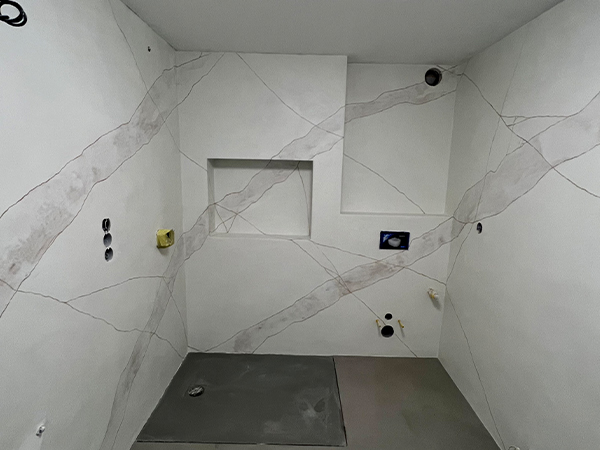 Realizace stěrky Topciment - kopelna a podlahy - Villidecor.cz