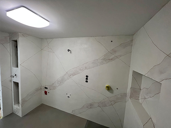 Realizace stěrky Topciment - kopelna a podlahy - Villidecor.cz