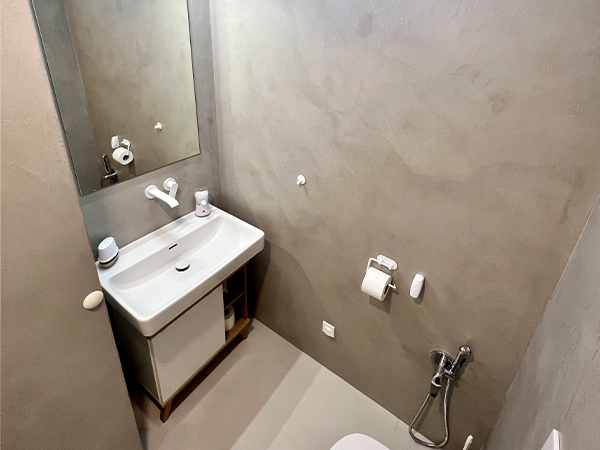 Realizace stěrky Topciment - kopelna a podlahy - Villidecor.cz