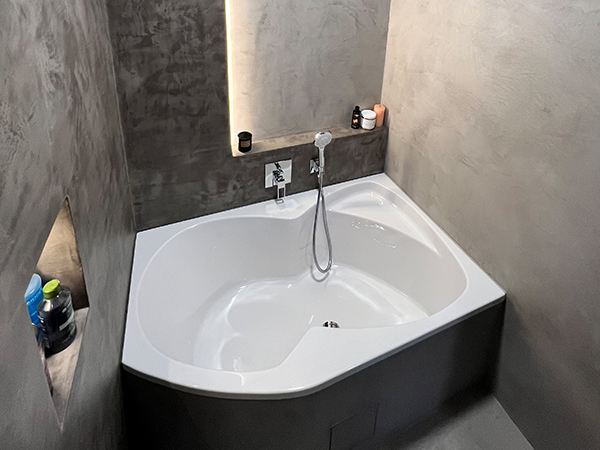 Realizace stěrky Topciment - kopelna a podlahy - Villidecor.cz